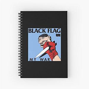 The Great Music Rock Metal Black Flag Band ivelhaf Spiral Notebook