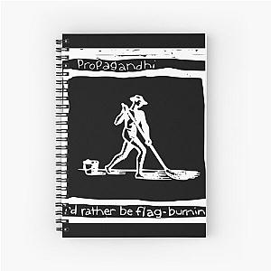 Flag Burning Propagandhi Spiral Notebook