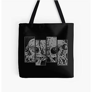 Skull black flag logo All Over Print Tote Bag