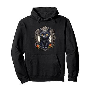 Halloween Black Cat Pullover Hoodie