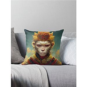 sun wukong the monkey king  Throw Pillow