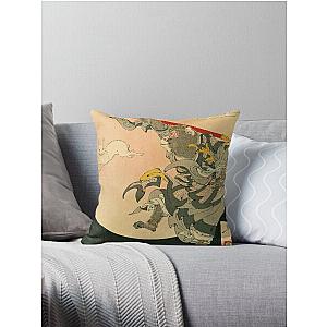 Jade Rabbit and Sun Wukong (The Monkey King). Throw Pillow