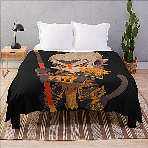 Black Myth Wukong Chibi Fanart Throw Blanket