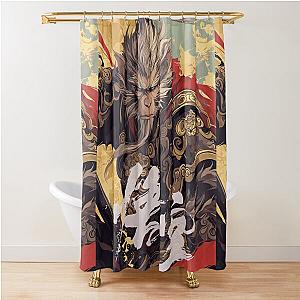 Black Myth Wukong Art Shower Curtain