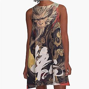 Black Myth Wukong Art A-Line Dress