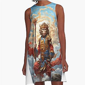 Legendary Asian Chinese Monkey King Sun Wukong A-Line Dress