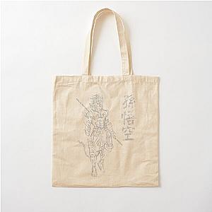 Sun Wukong Monkey King Chinese Characters Letters Classic  Cotton Tote Bag