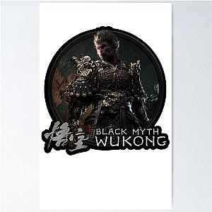 BLACK MYTH WUKONG LOGO (SUN WUKONG  THE MONKEY KING JOURNEY TO THE WEST SOULSLIKE RPG ACTION GAME) Poster