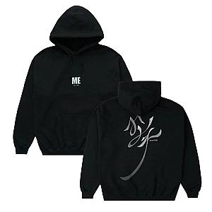Black Pink Hoodies – Jisoo ME Flower Sign Printed Pullover Hoodie