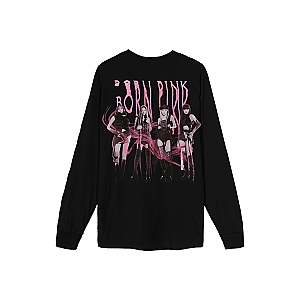 Born Pink Glitchy Logo Long Sleeve Sweatshirt BP2311