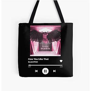 Blackpink Bags - Blackpink How you like that Spotify Plaque All Over Print Tote Bag RB0408
