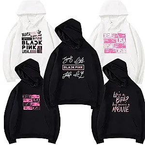 Blackpink Hoodie - Blackpinks Peripheral Sweater Hooded Men's Fashion Brand Student Fashion