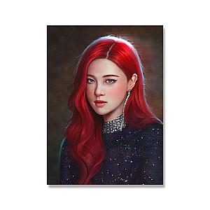 Black Pink Poster - Rose Printed Korea Band Picture For Decoration