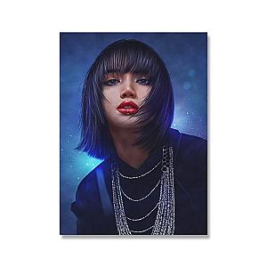 Black Pink Poster - Lisa Printed Korea Girls Picture For Bed Room Home Decor