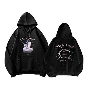 Black Pink Hoodies – Jisoo Born Pink Printed Pullover Hoodie