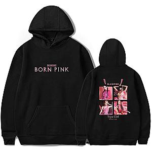 Black Pink Hoodies – Typa Girl Born Pink Printed Pullover Hoodie