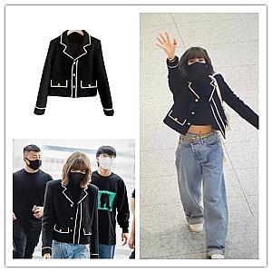 Lisa Blackpink Merch - Lisa Outerwear Vintage Long Sleeve Cardigan