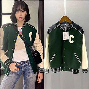 Lisa Blackpink Kpop Korea Baseball Uniform Autumn Jacket