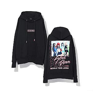 Black Pink Hoodies – World Tour Shut Down Printed Pullover Hoodie
