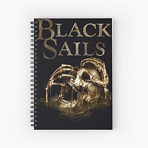 Black Sails Golden Skull 	  	 Spiral Notebook