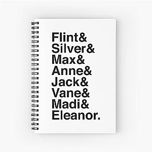 Black Sails Ampersand Names (BLACK) Spiral Notebook