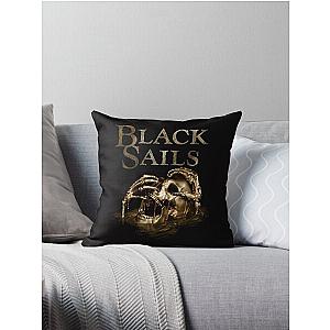 Black Sails Golden  Throw Pillow