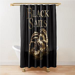 Black Sails Golden  Shower Curtain