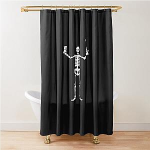 Black Sails Pirate Flag White Skeleton Essential Shower Curtain