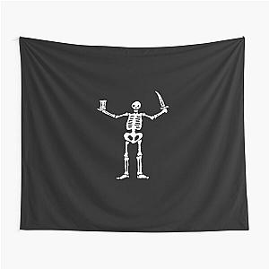 Black Sails Pirate Flag White Skeleton Essential Tapestry