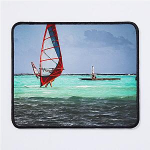 Red and Black Sails Mouse Pad