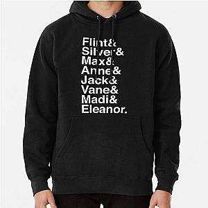 Black Sails Ampersand Names (WHITE) Pullover Hoodie