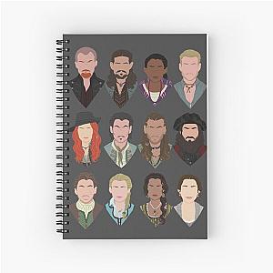 Black Sails characters (faceless) Spiral Notebook