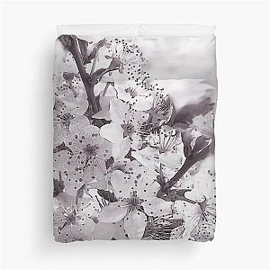 Sour Cherry Tree Black And White Duvet Cover