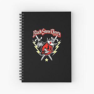 best music hard rock black stone logo Spiral Notebook