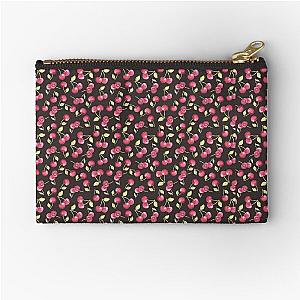 CHERRY ON TOP - BLACK Zipper Pouch