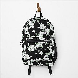 Cherry blossoms on black pattern Backpack