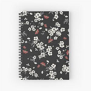 Narumi Cherry Blossom Black Spiral Notebook