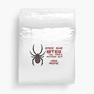 Black Widow Irony Duvet Cover