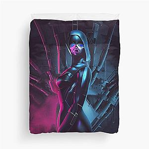 Original "black widow code" art Duvet Cover