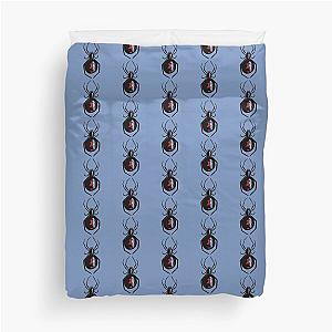 Black Widow Spider Illustration Duvet Cover