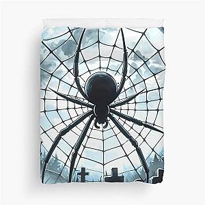 Halloween Black Widow Spider Duvet Cover