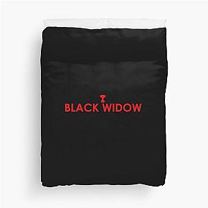 Black Widow Spider Sticker Duvet Cover