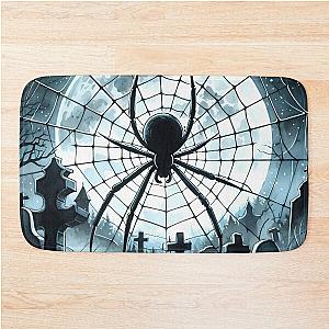 Halloween Black Widow Spider Bath Mat