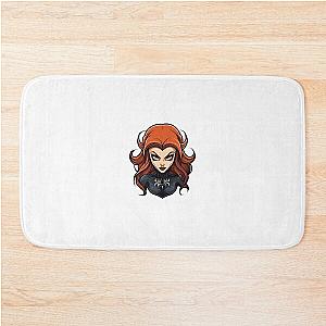 Cartoon Style Black Widow Sticker Art Prints and More Bath Mat