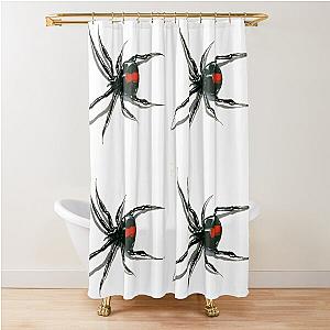 Black Widow Spider Shower Curtain