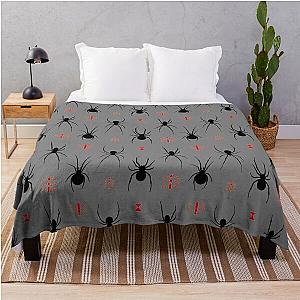 Latrodectus Black Widow spider pattern Throw Blanket