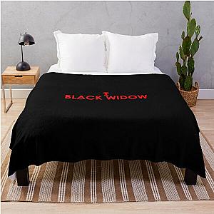 Black Widow Spider Sticker Throw Blanket