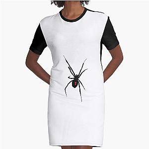 Black widow pattern Graphic T-Shirt Dress