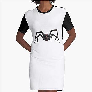 Black Widow Spider Graphic T-Shirt Dress