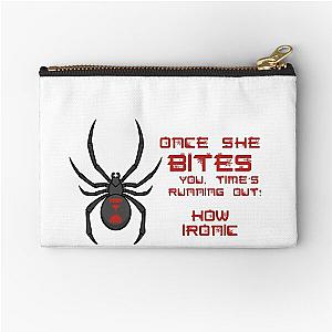 Black Widow Irony Zipper Pouch